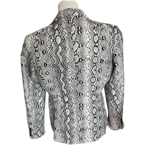 Womens Michael Michael Kors Snakeskin Print Chicken Dress Blazer Jacket  - Sz 12 - Picture 4 of 4